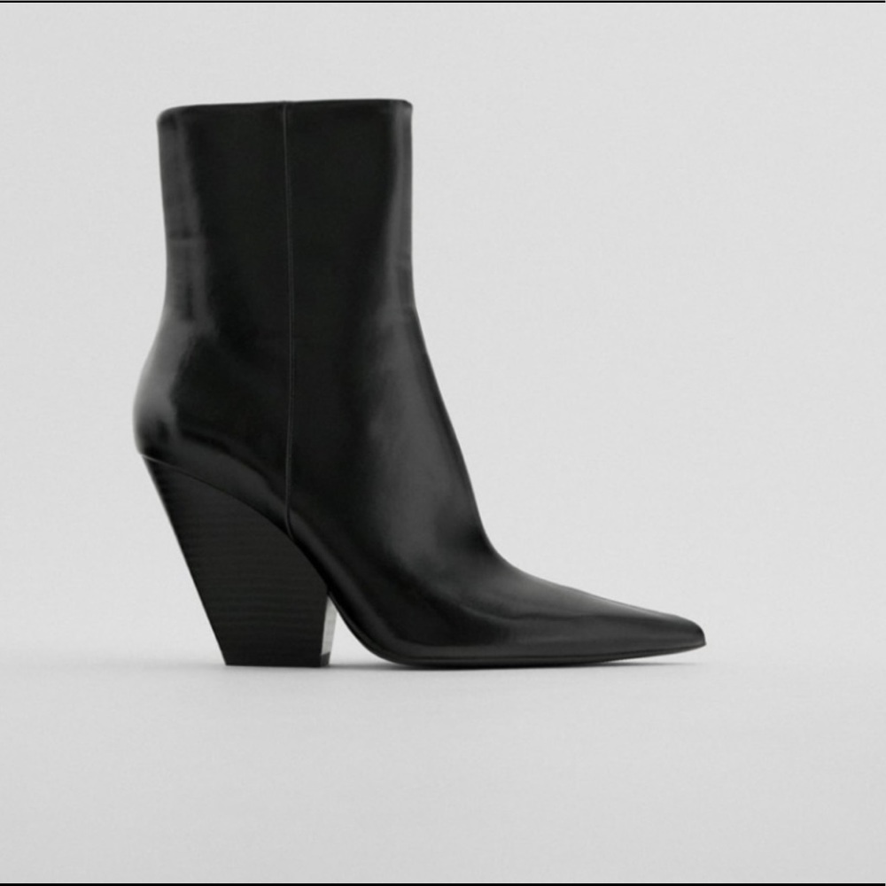 Zara pointed heeled cowboy boots